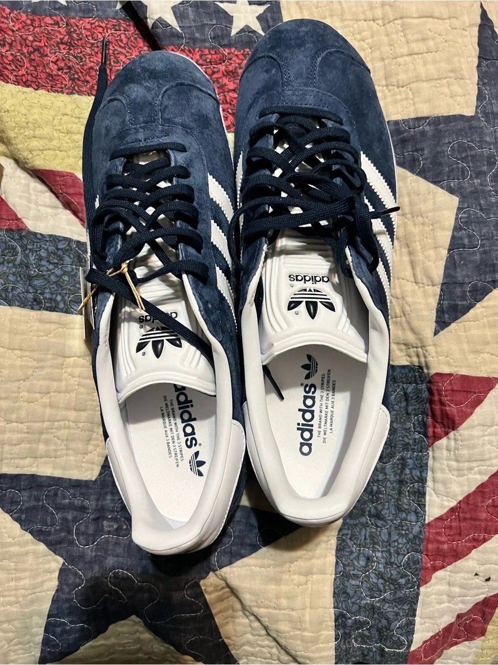 adidas Gazelle Navy Blue White Men's Sneakers